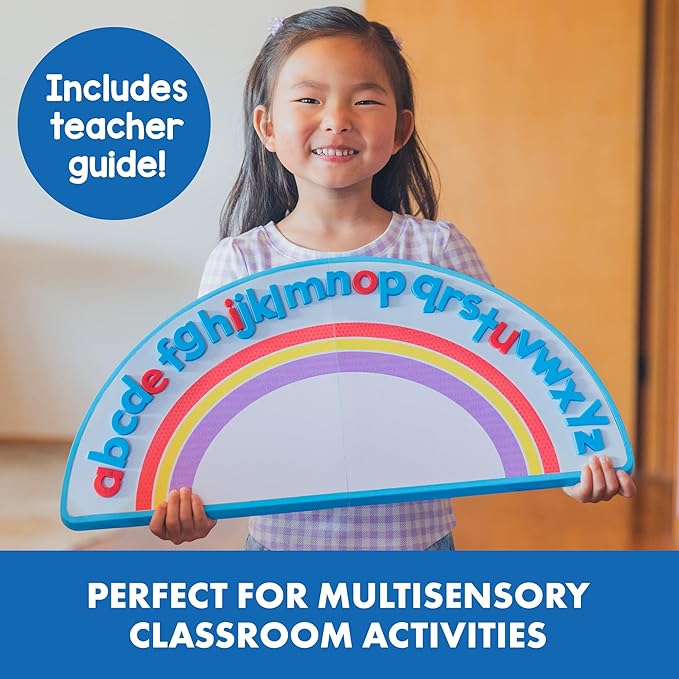 Educational Insights ABC Arc Mat AlphaMagnets Small Group Set - Classroom Magnetic Letter Board, Toddler Alphabet Magnets, Magnetic Letters and Numbers, ABC Learning Toys for Kids Ages 3-5