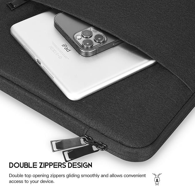 13 inch Laptop Sleeve Case for Surface Laptop 7 6 5 4 13.5, Surface Studio 14.4, Lenovo Yoga 6 13, Dell XPS 13, Dell Inspiron 13, ACER Lenovo DELL ASUS HP 13" Computer Waterpoof Bag(Black)