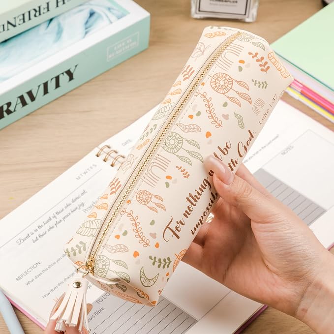 Mr. Pen- PU Leather Pencil Case, Boho Style