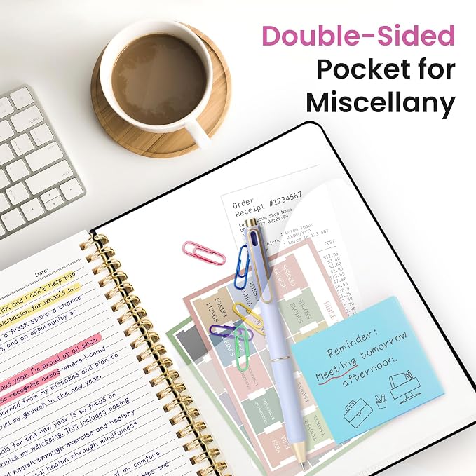 ZOTIA Large Spiral Notebooks for Work 5 Subject with Removable Dividers