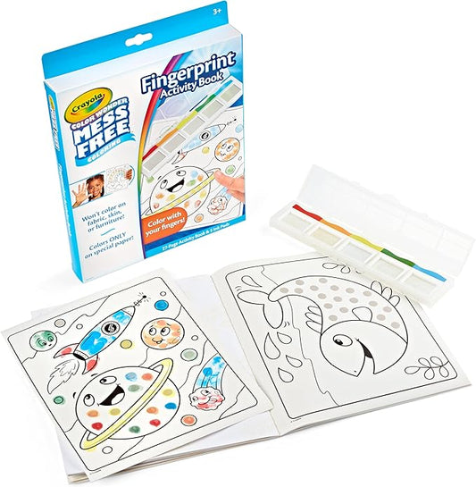 Crayola Color Wonder Mess Free Fingerprint Activity Book, Easter Basket Stuffers for Toddlers, Finger Painting Alternative, Gift for Kids Ages 3+