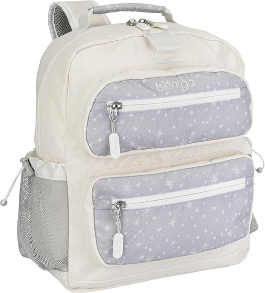 Bentgo Kids Backpack (Whimsy & Wonder Collection) - Lightweight 14’’ for School, Travel & Daycare - Ideal for Kids 4+, Durable & Water-Resistant, Roomy Interior, Loop for Lunch Bag (Starry Sprinkle)