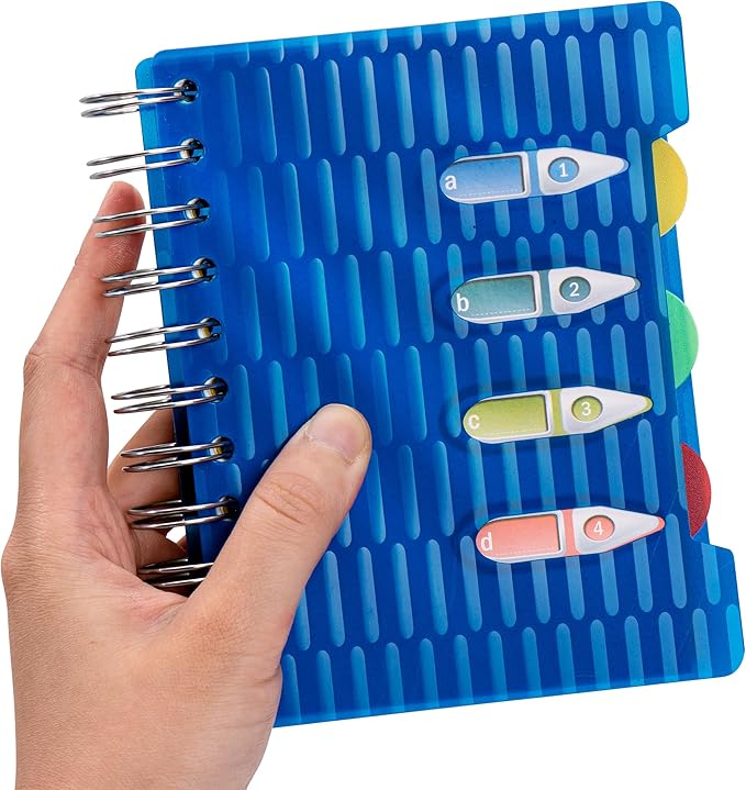 CAGIE Small Spiral Notebook A6, Subject Pocket Notebook with Dividers 4.1"x 5.8", College Ruled Mini Notebook 120 Sheet/240 Pages, Mini Notebooks for School, Office, Sketch, Blue