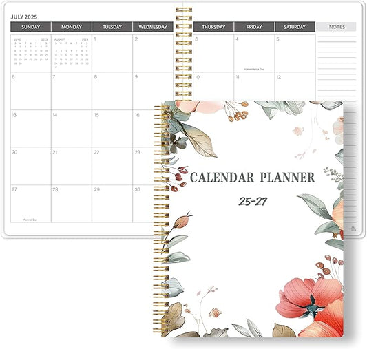 Monthly Planner 2026-2027, 2026 Calendar 18 Months Planner, January 2026 - June 2027, 8.5" x 11", 2026 Academic Calendar Hard PVC Cover with Spiral Bound, Perfect for School & Office for Women & Men
