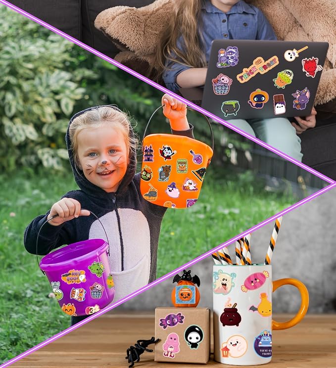 Halloween Stickers, Halloween Party Favors,Stickers for Kids,Party Supplies | Halloween Stickers for Kids, Halloween Games Toys Gifts Crafts Treats, Trick-or-Treat Halloween Activities Party Supplies