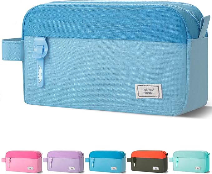 Mr. Pen Large Capacity Pencil Pouches and Bags - Mint Green School