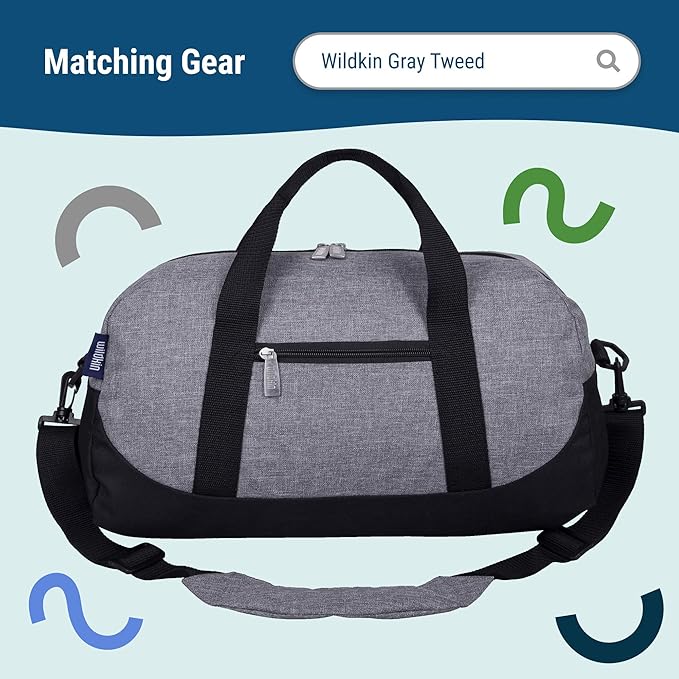 Wildkin Kids Insulated Lunch Box, Keeps Food Hot or Cold, BPA-Free with Mesh Pockets & Easy-Clean Lining – Ideal for School, Travel & Daycare – Grey Tweed