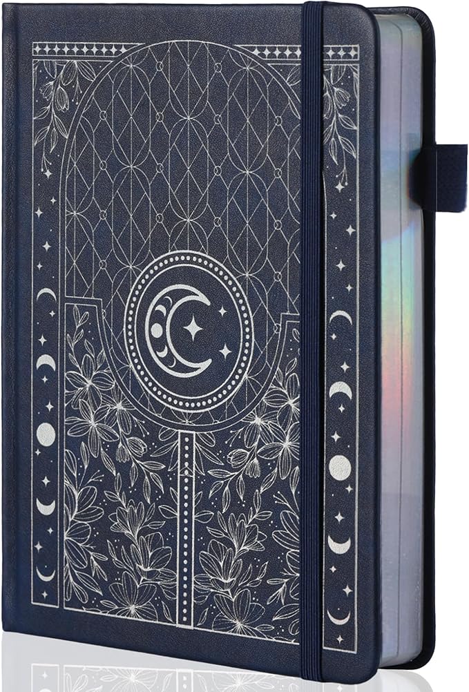 TIEFOSSI Dotted Journal Notebook, 160gsm 190 Numbered Thick Paper, A5 Hardcover Dotted Grid Diary for Women Men Work Writing, Journaling, Drawing, 5.8 x 8.3 in