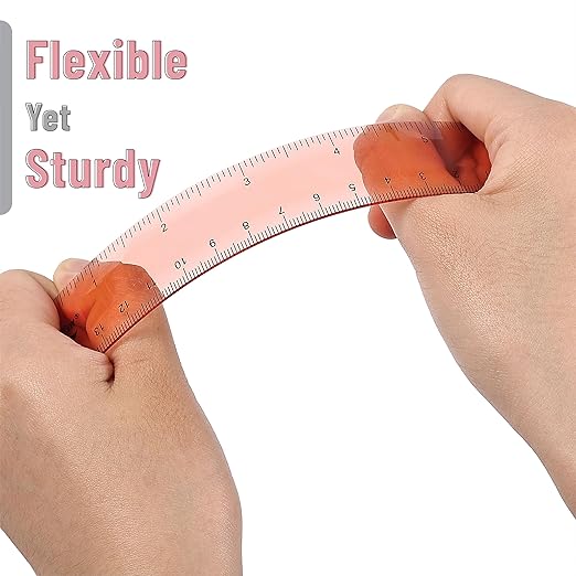 Mr. Pen- Plastic Ruler Set, 6 Pack, 6 Inch, Vintage Colors, Easy-to-Read Markings, Scratch-Resistant Design, Durable Transplant Rulers for Crafting Office & School, School Supplies