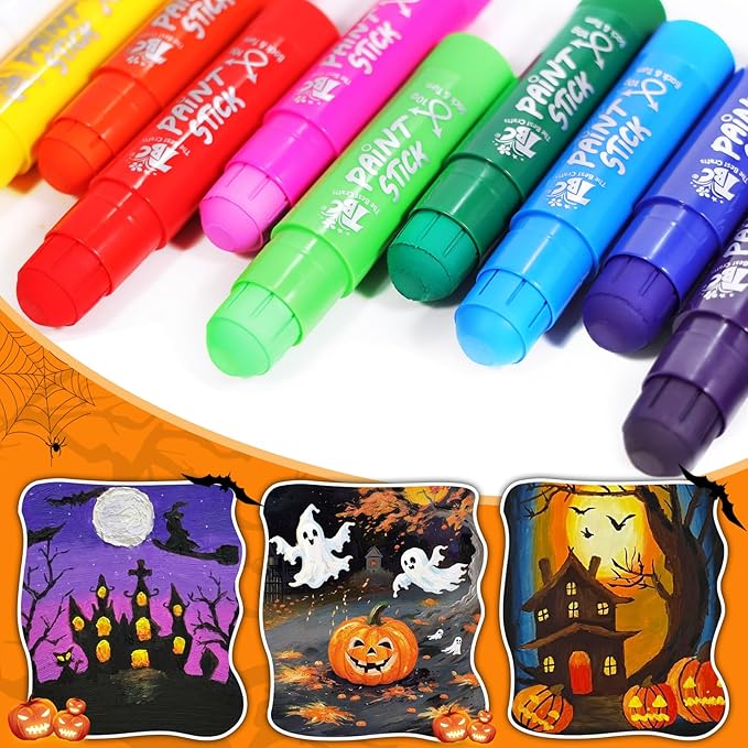 TBC The Best Crafts Paint Sticks,12 Colors Metallic, Washable, Non-toxic, Tempera Paint Sticks for Kids and Students
