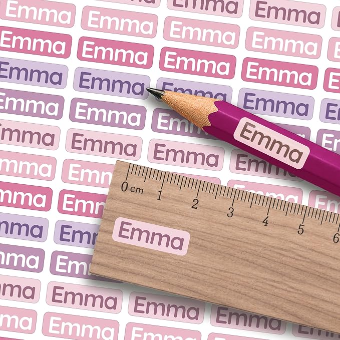 Small Custom Name Labels for Kids (245 Stickers) - Personalized & Waterproof Labels for School Supplies, Daycare, Sleepaway Camp & Clothing Tags - Dream