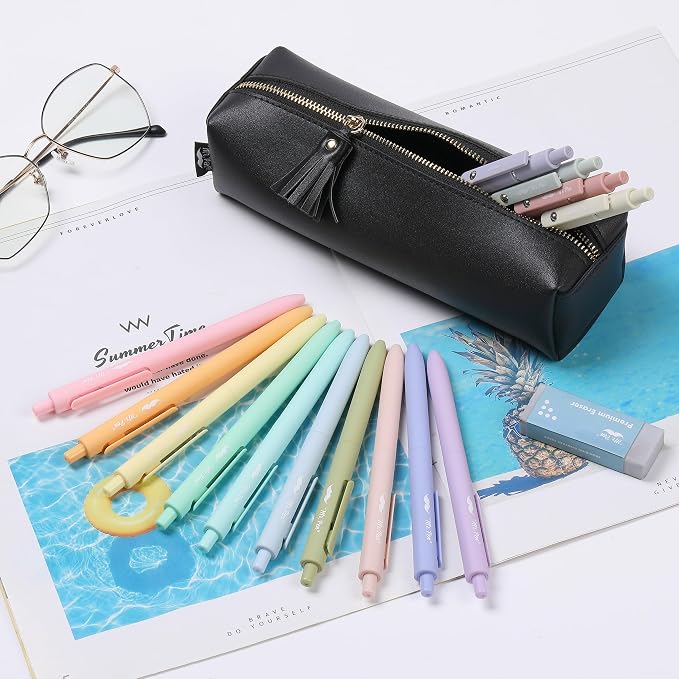 Mr. Pen- PU Leather Pencil Case, Black, Pencil Case Small Pencil Pouch | Aesthetic Pencil Cases