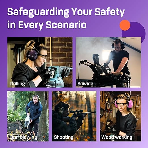 Vanderfields - Hearing Protection Ear Muffs - Over 35 dB (2K Hz) Broad Noise Cancelling Sound Reduction - Adults & Teens