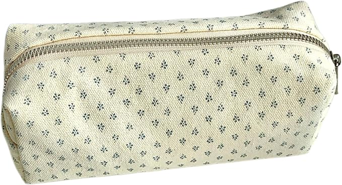 Pencil Case, Pencil Pouch for Women, Pencil Case Small, Pencil Pouch Aesthetic (ins-blue small floral)