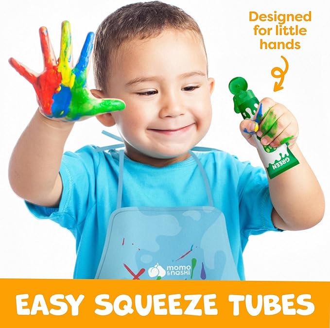 Finger Paint for Toddlers 1-3+, Washable Paint for Kids - Toddler Finger Painting - Non Toxic Baby Safe Toddler Art Supplies for Hand and Feet - Preschool Learning Activities Gifts for Kids Ages 2-4