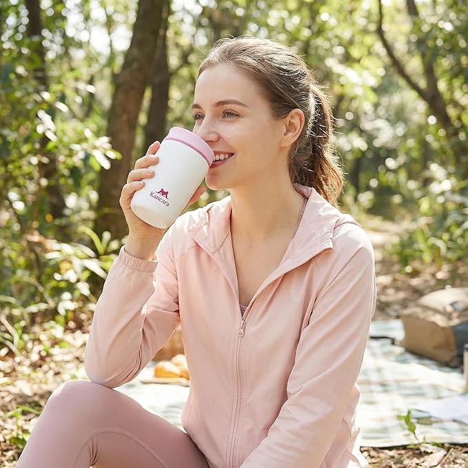 12 oz coffee tumbler Insulated coffee mug with lid Slider Insulated Stainless Steel Coffee Tumbler, Travel Mug for Hot and Iced Beverages insulated travel coffee mug (white)