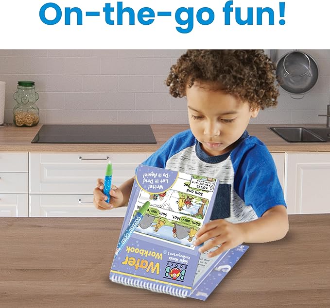 hand2mind Bob Books Water Workbook- Sight Words Kindergarten 1, Water Reveal Coloring Book for Toddlers, Mess Free Painting, Learn to Read, Quiet Time Activities for Kids 3-5, Kids Travel Must Haves