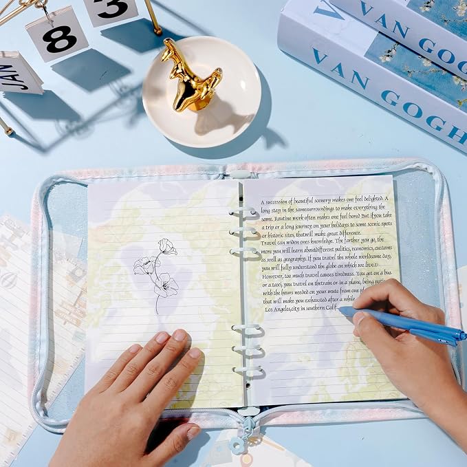100 Sheets Travel A5 Refills Papers for Planner Insert Binder, 120GSM Thick World Map Notebook Fillers, Adventure 6 Hole Loose Leaf Papers for A5 6 Ring Binder Journal Diary Budget Travelers
