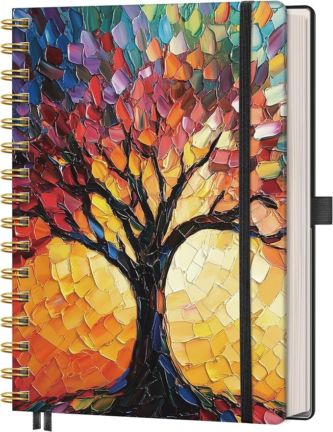AHGXG Spiral Journal Notebook, 160 Lined Pages, A5 Size (5.7'' x 8.3'')