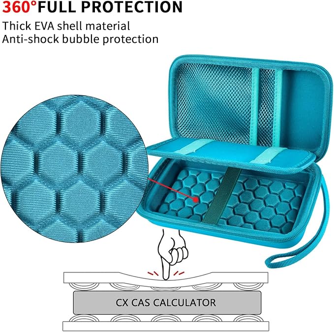 Graphing Calculators Case for Texas Instruments TI-84 Plus/TI-83 Plus CE Color Calculator, Storage Holder for TI-89/ for Casio fx-9750GIII for TI-30XS for Cables, Pens, Pencil-Green(Box Only)