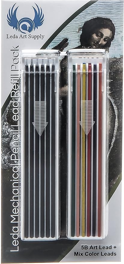 Leda Mechanical Pencil (Black Multicolor) – Precision Lead Holder for Any Lead Size, Smooth Writing, Durable Design for Mechanical Pencils and Drafting Pencil Drawing