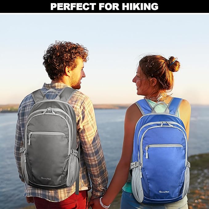Seektop Lightweight Packable Hiking Backpack Water Resistant Expandable 20L-28L for Women Men, RFID Day Pack for Travel