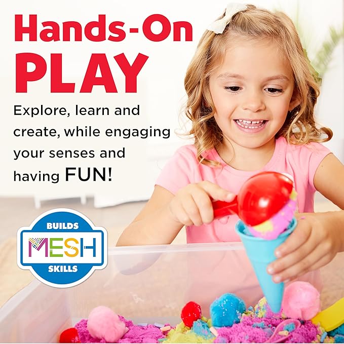 Creativity for Kids Sensory Bin: Ice Cream Shop Playset - Toddler Learning Toys, Pretend Play Ice Cream Set, Kids Gifts for Girls and Boys (Ages 3+)