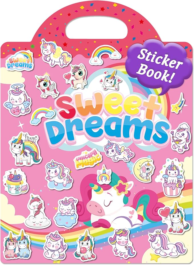Benresive Reusable Sticker Book for Toddlers & Stickers for Kids, Toddler Travel Toys, Craft Activities, Boys & Girls Birthday Gifts