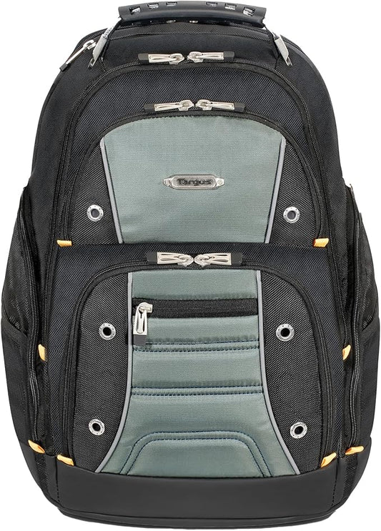 Targus Drifter II Laptop Backpack, Black/Gray – Backpack for Men for Business and Travel, Durable Water-Resistant Material, Fits up to 17" Laptops (TSB239US)