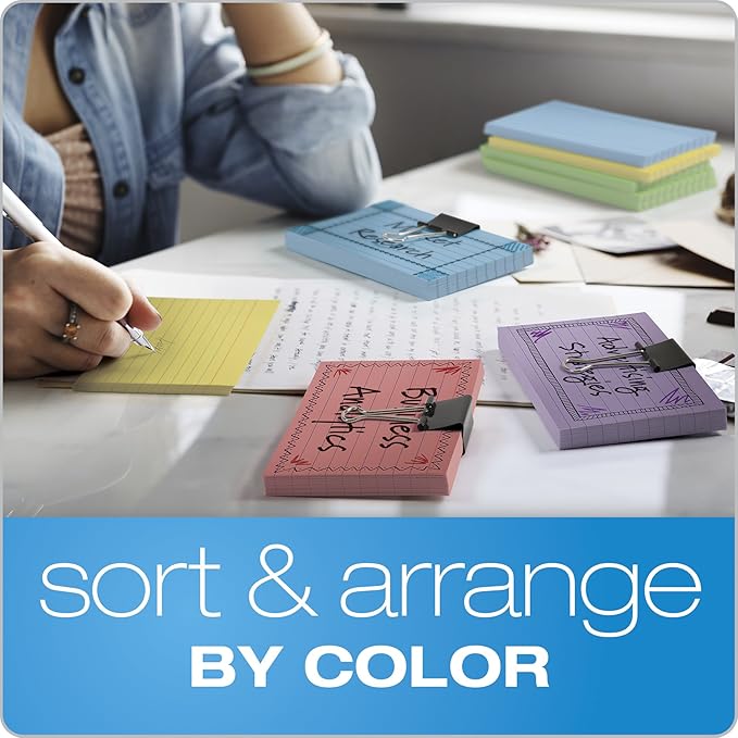 Oxford Ruled Color Index Cards, 3" x 5", Canary, (7321 CAN) 100 Count(Pack of 2)