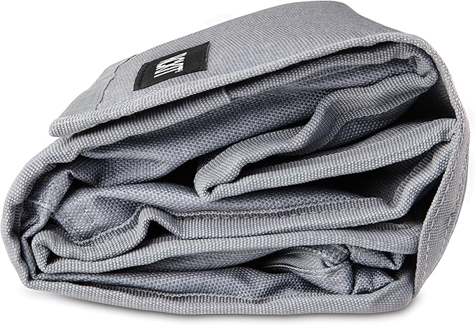 PackIt(R) Freezable Lunch Bag, Gray Fog, Built with EcoFreeze(R) Technology, Foldable, Reusable, Zip and Velcro Closure with Buckle Handle, Designed for Work Lunches and Fresh Lunch On the Go