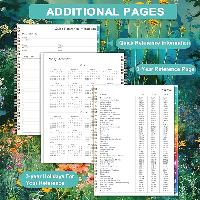 Planner 2026-2027 - 2026-2027 Planner Weekly and Monthly from Jul. 2026 - Jun. 2027, 9" x 11", 2026-2027 Weekly and Monthly with Monthly Tabs, Reference 2026-2027 Calendar