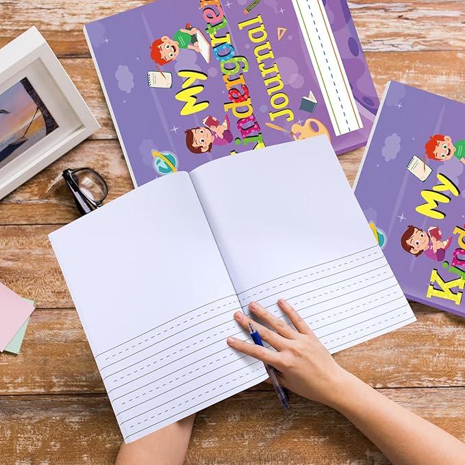 Teling 24 Pcs Kids Primary Journal Kindergarten Primary Composition Notebook Writing Notebook for Kids Paper Notebooks for Grades K-2, 10 x 8 Inch, 64 Pages for Each Piece