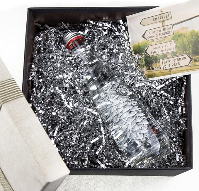 Uptotop 4oz Crinkle Cut Paper Shred Filler for Gift Wrapping, Gift Basket Filling, Perfect for Birthday, Christmas, Thanksgiving, Halloween, Easter, Valentine's Day, Mother's Day, Father's Day, Wedding & Holiday Decor, Glitter Silver (4 oz)