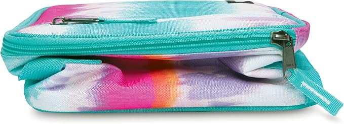 PackIt Freezable Classic Lunch Box, Tie Dye Sorbet | Built-in ice packs, EcoFreeze+ Technology, Zip Closure, Zip front pocket, Side-release buckle handle, Collapsible, Reusable