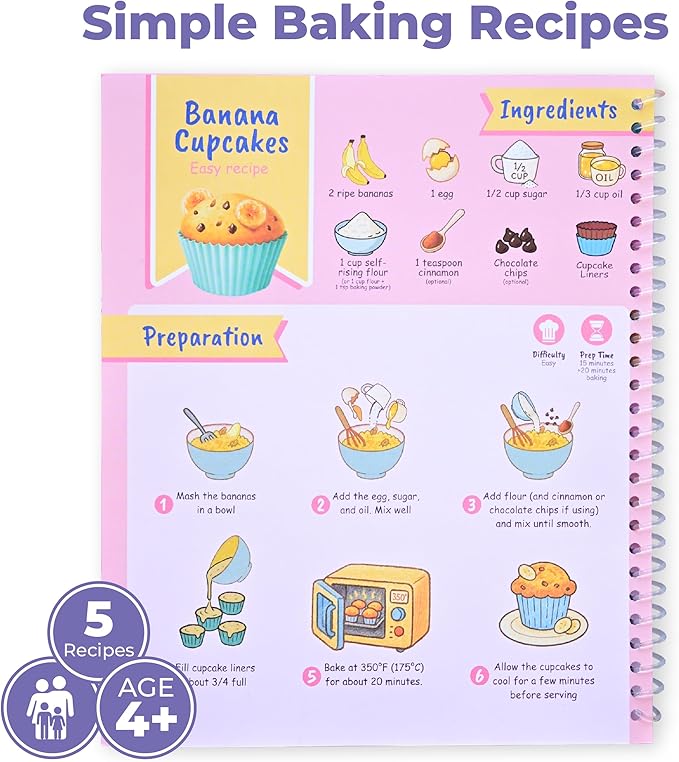 BSCOOL - Drawing, Coloring & Activity Book: Play and Bake with Stickers, Guides and Recipes. Dress Up Your Cake Design for Kids 5 and Up.Gift for Girls