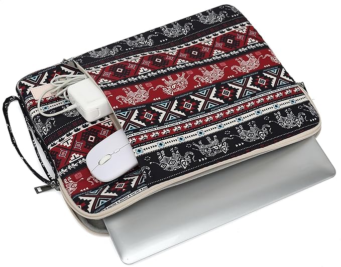 Laptop Sleeve 13.3 inch14 Inch, 15.6inchWater Resistant Traveling Computer Cover with Handle, Shockproof Protective Carrying Laptop Case (Y8-Red Elephant, 15 inch-15.6 inch)