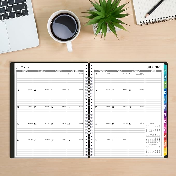 Appointment Book 2026-2027 - Appointment Planner with Weekly ＆ Monthly Spread, Jul 2026 - Jun 2027, 8.5’’ x 10.5’’, Large, 15 Minute Increments, 2026-2027 Daily Planner with Pockets, Tabs, thick paper