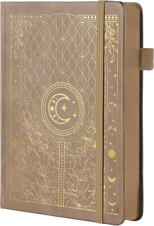 TIEFOSSI Dotted Journal Notebook, 160gsm 256 Numbered Thick Paper, A5 Hardcover Dotted Grid Diary for Women Men Work Writing, Journaling, Drawing, 5.8 x 8.3 in