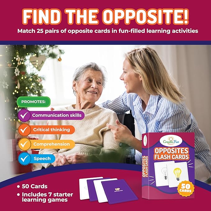 100 Go Together and Opposites Flash Cards Bundle, Matching Educational Photo Cards for Kids, Parents, Speech Therapy, Language Development, Cognitive Skills, Association Skills, and Gifted Learning