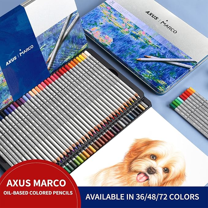 Oil Colored Pencils Sets For Adults Colour Pencils in Iron Box Ideal for Sketching, Illustrations, Doodling & Design Great for Art Lovers & Pros. (RAFFINÉ 7100 Series-72 Colors)