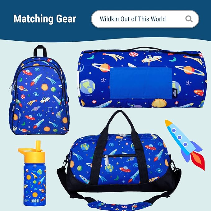 Wildkin Kids Insulated Lunch Box, Keeps Food Hot or Cold, BPA-Free with Mesh Pockets & Easy-Clean Lining – Ideal for School, Travel & Daycare – Out of this World