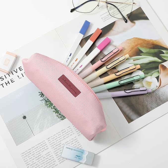 Mr. Pen- Cute Pencil Case Pouch, Multipurpose Canvas Bible Pencil Pouch, Smooth Zipper, Premium Material, Neat Stitches, Ideal for Stationery, Cosmetics, Electronics, School, Office, Travel