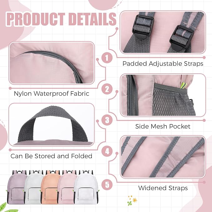 Jexine 10 Pcs Backpacks Bulk 16.5 Inches Lightweight Travel,Soft Neutrals | Basic Book Bags for School Outdoor, Foldable Storage, Ideal Students Adults Commuters, Bulk Backpack Set for Teams