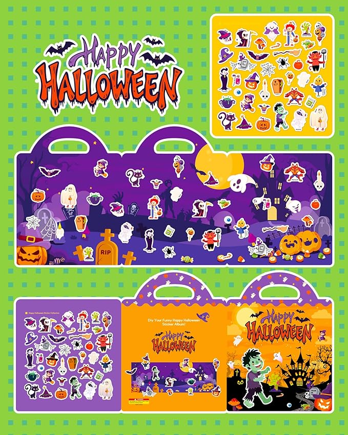 Walenced Reusable Sticker Book for Toddlers, Travel Stickers for Kids, Toddler Craft Activities Toys, Birthday Gifts for Boys & Girls