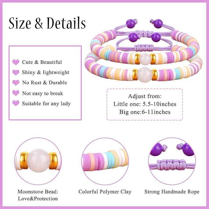 Back to Stuff First Day of Kindergarten Preschool Bracelets Mommy and Me Gifts for Mother Daughter Bracelets