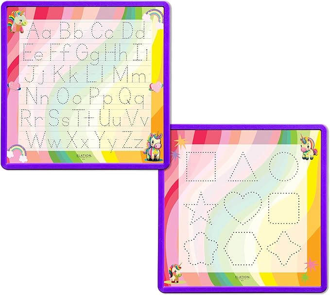 Kid's Name Tracing Board | Dry Erase Letter Tracing | Reusable Writing Practice Board | Personalized | Baby Unicorn Theme