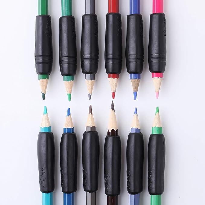 Mr. Pen- Pencil and Pen Grips, 12 Pack, Black, Pencil Grips for Adults, Rubber Pencil Grips, Pen Grips for Adults with Arthritis, Ergonomic Pencil Grip, Pen Gripper