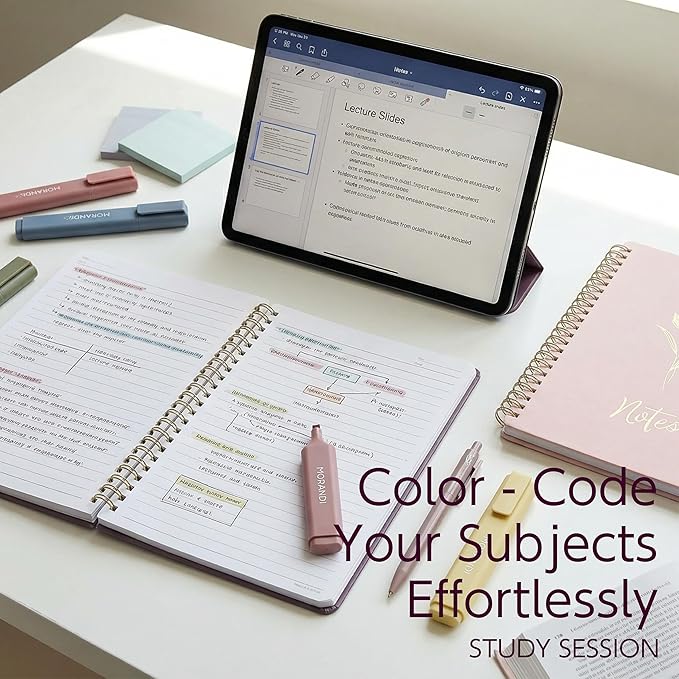 Bible Journal for Women - 2 Pack Pink & Purple A5 Spiral Notebook (5.7" x 8.3") | Christian Notebook for Bible Study, Sermon Notes & Prayer Journaling | Aesthetic School Supplies with Gold Foil Design