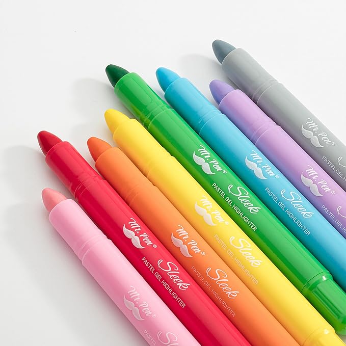 Mr. Pen- No Bleed Gel Highlighters, Assorted Colors, 8 Pack, Bible Highlighters and Pens No Bleed, Bible Markers for Study, Journaling, School Supplies and Accessories